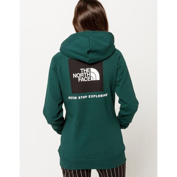 The North Face Tops - The North Face Red Box Pine Graphic Fleece Lined Hoodie Sweatshirt M